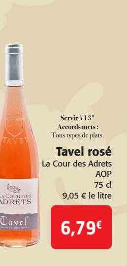 Tavel Rosé La Cour Des Adrets Aop