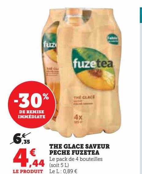 Thé Glacé Saveur Pêche Fuzetea