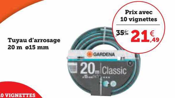 tuyau d'arrosage 20 m ø15 mm gardena