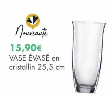 vase évasé en cristallin 25,5 cm