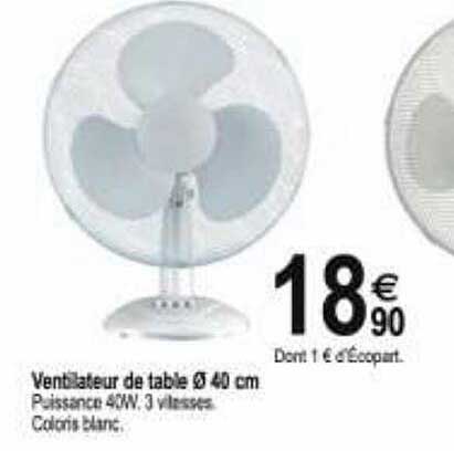 ventilateur de table ø40 cm