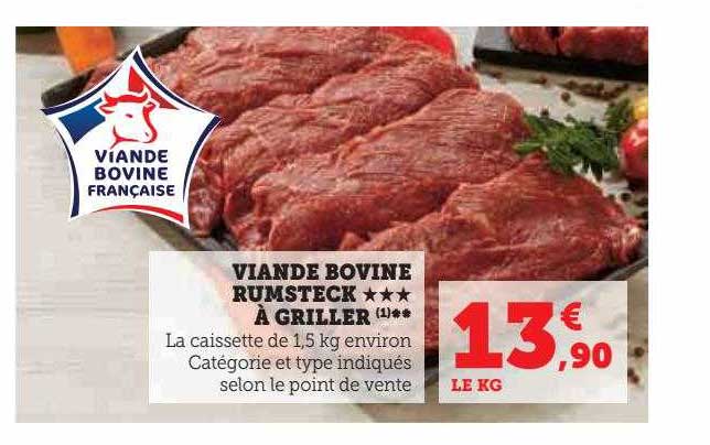 viande bovine rumsteck***à griller
