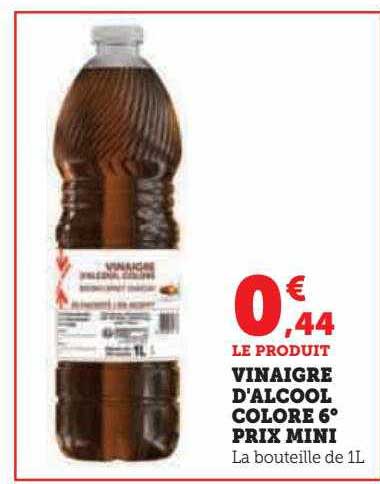 vinaigre d'alcool prix mini