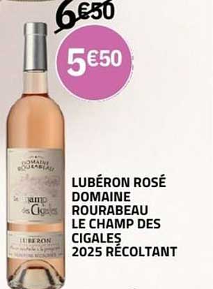LUBERON ROSÉ DOMAINE ROURABEAU LE CHAMP DES CIGALES 2025 RÉCOLTANT
