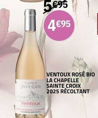 Ventoux Rosé Bio La Chapelle Sainte Croix 2025 Récoltant
