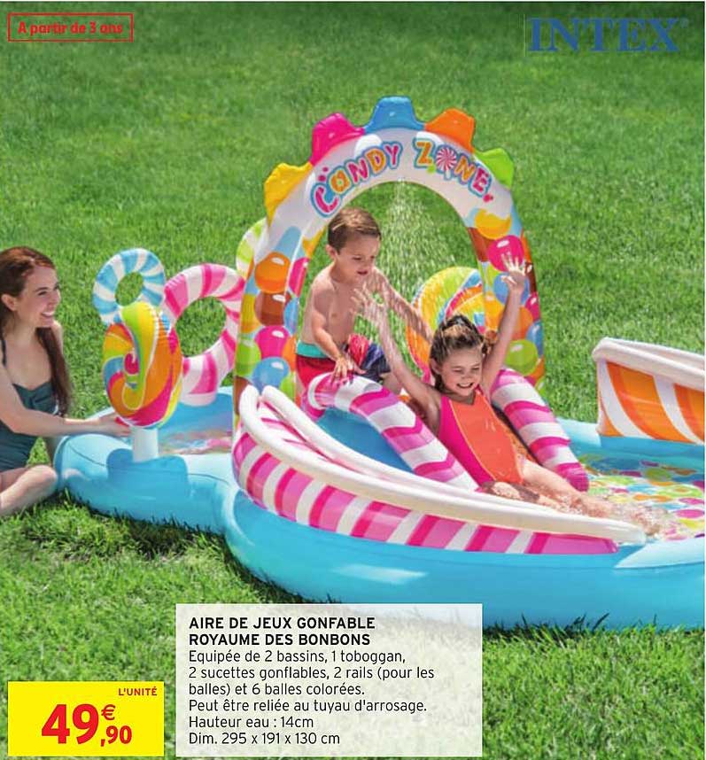 aire de jeux gonflable royaume des bonbons