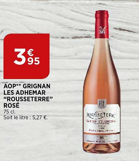 aop grignan les adhemar rousseterre rosé