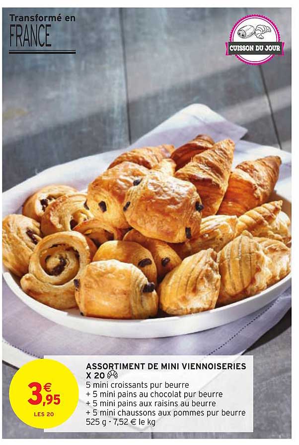 Assortiment De Mini Viennoiseries X 20