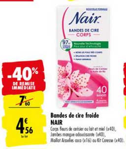 Bandes De Cire Froide Nair -40% Remise Immédiate