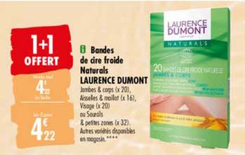 bandes de cire froide naturals laurence dumont 1+1 offert