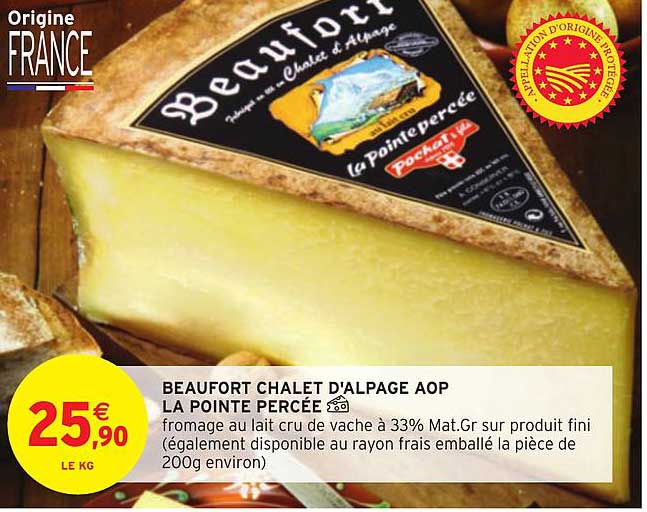 beaufort chalet d'alpage aop la pointe percée