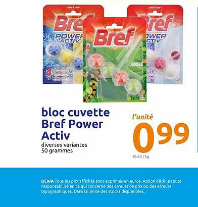 bloc cuvette bref power activ