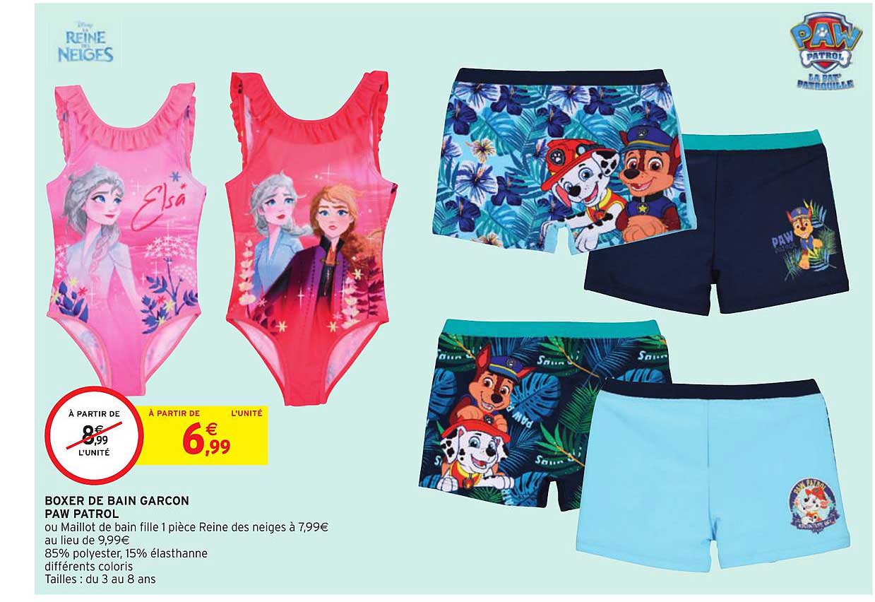 boxer de bain garcon paw patrol