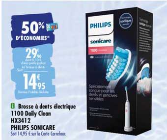 brosse à dents électrique 1100 daily clean hx3412 philips sonicare