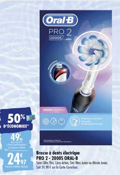 brosse à dents électrique pro 2 2000s oral b