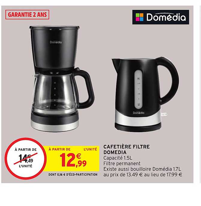 Cafetière Filtre Domedia