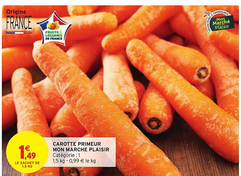 carotte primeur mon marché plaisir