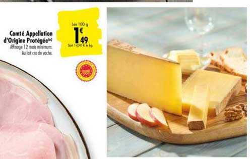comté appellation d'origine protégée