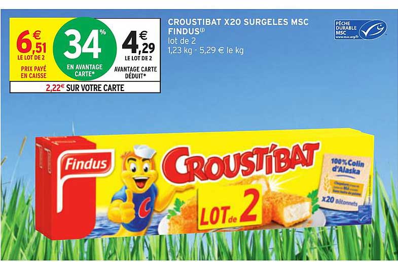 croustibat x20 surgelés msc findus