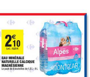 eau minérale naturelle calcique magnésienne