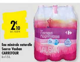 eau minérale naturelle source vauban carrefour