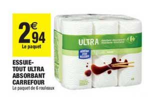 essuie tout ultra absorbant carrefour