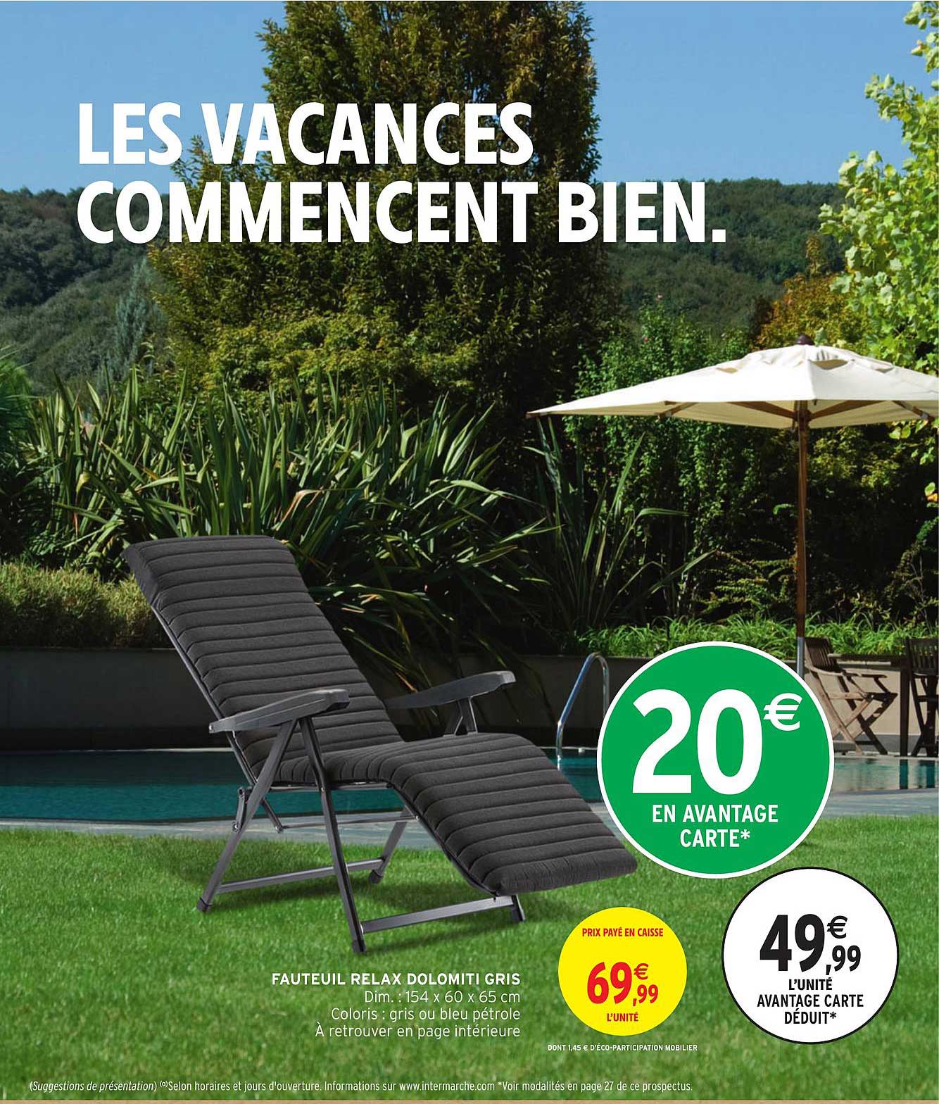 fauteuil relax dolomiti gris