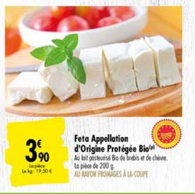Feta Appellation D'origne Protégée Bio