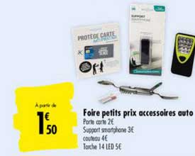 foire petits prix accessoires auto