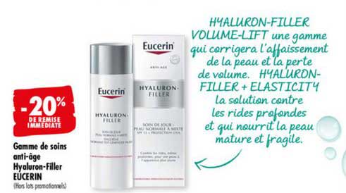 Gamme De Soins Anti âge Hyaluron Filler Eucerin -20% De Remise Immédiate