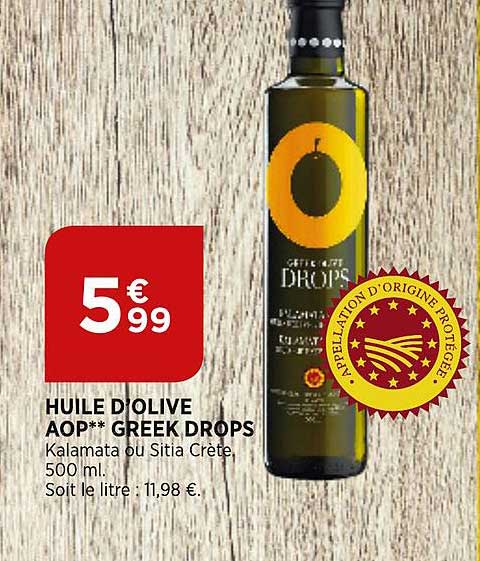 huile d'olive aop greed drops