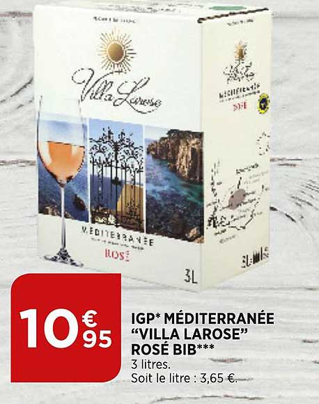 igp méditerranée villa larose rosé bib