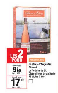 la cave d'augustin florent rosé de loire