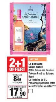 La Fontaine Saint André Igp Var 2+1 Offert