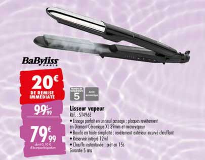 Lisseur Vapeur Babyliss