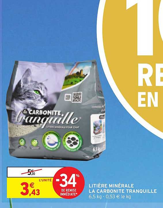 Litière Minérale La Carbonite Traquille -34% De Remise Immédiate
