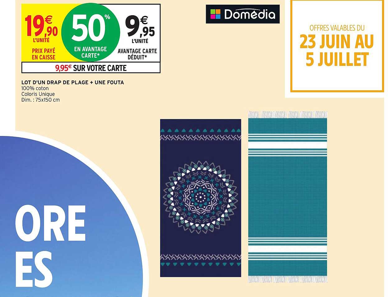 lot d'un drap de plage + une fouta