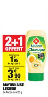 Mayonnaise Lesieur 2+1 Offert