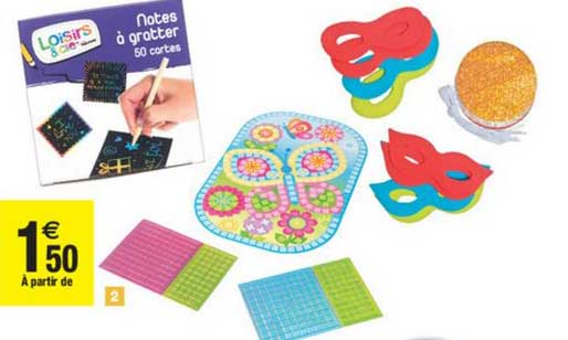 notes à gratter 50 cartes