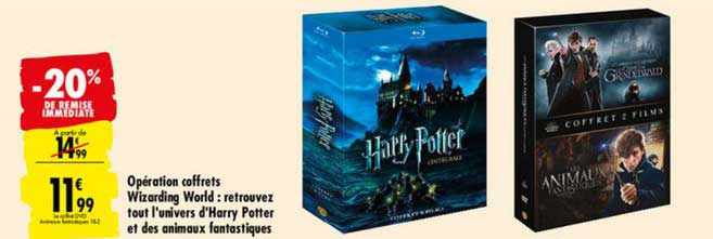 opération coffrets wizarding world harry potter -20% remise immédiate