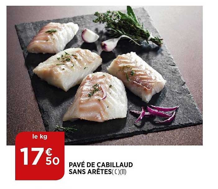 pavé de cabillaud sans arêtes