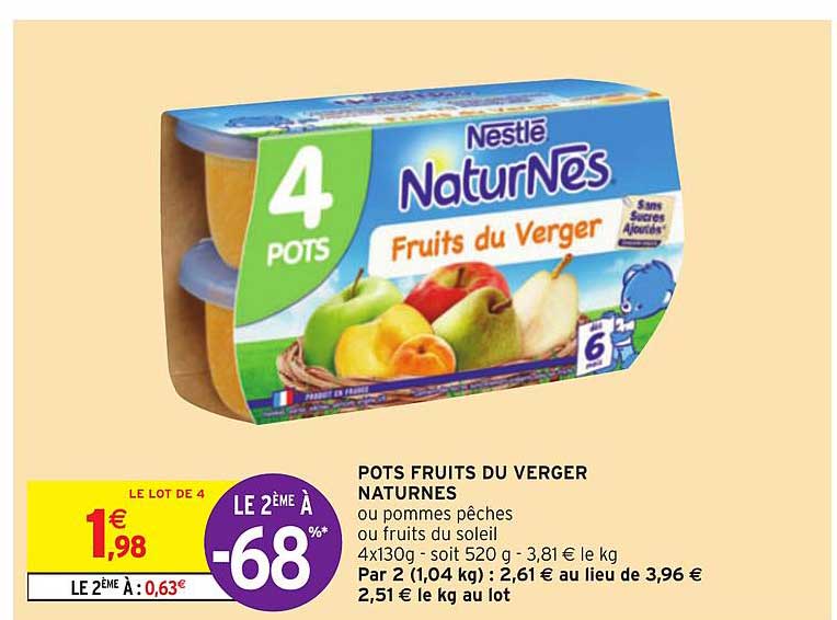 pots fruits du verger naturnes le 2ème à -68%