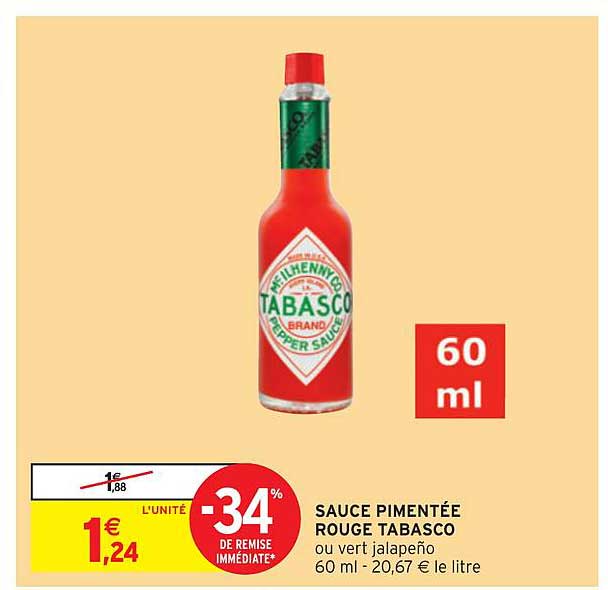 Sauce Pimentée Rouge Tabasco -34% De Remise Immédiate