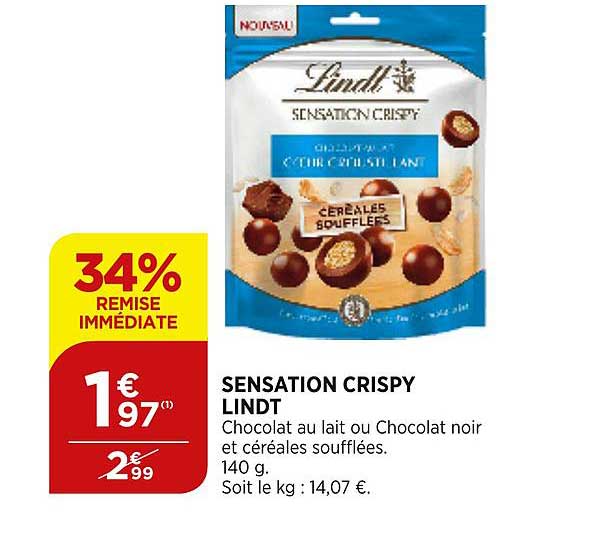 Sensation Crispy Lindt 34% Remise Immédiate