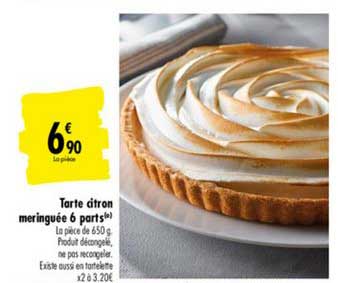 Tarte Citron Meringuée 6 Parts