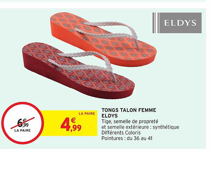 tongs talon femme eldys