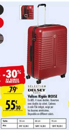 valises rigide iroise -30% remise immédiate
