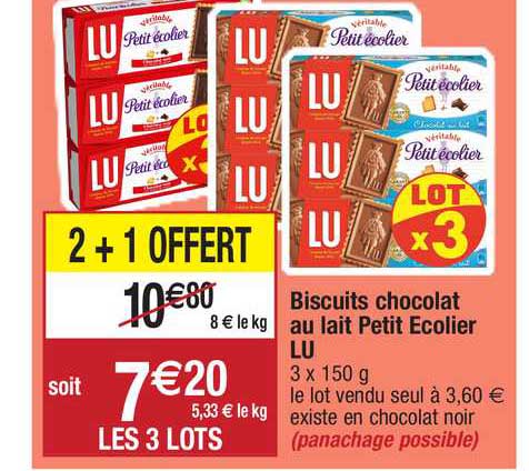 Biscuits Chocolat Au Lait Petit écolier Lu