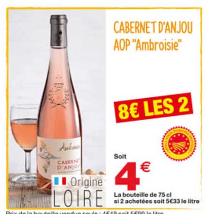cabernet d'anjou aop "ambroisie"