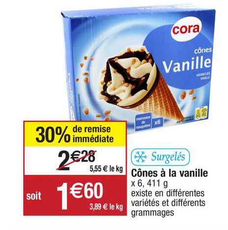 Cônes à La Vanille